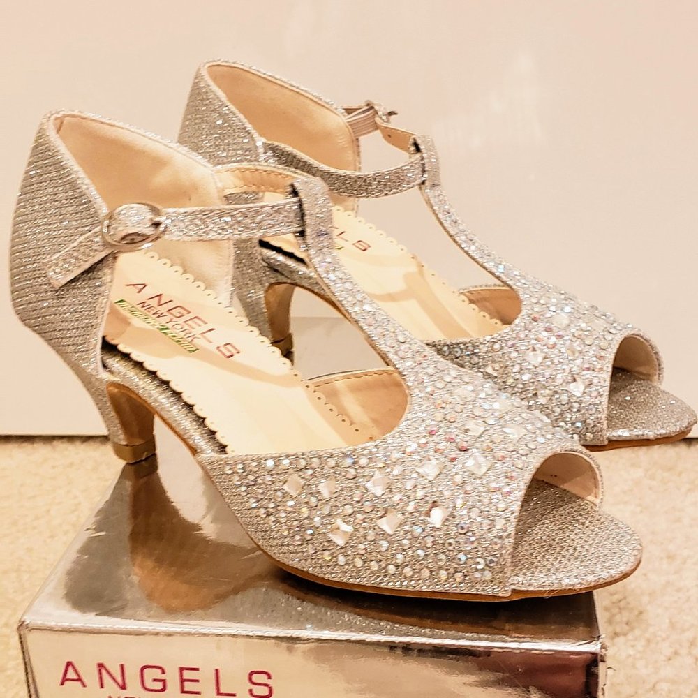 Open toe, Kitten Heel, Girls Dress shoes/Pageant